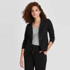 Women's Long Sleeve Knit Blazer - A New Day Black