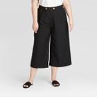 Women's Plus Size High-rise Cropped Trouser - Who What Wear Black