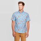 Men's Watermelon Print Slim Fit Poplin Button-down Shirt - Goodfellow & Co Blue S, Men's,