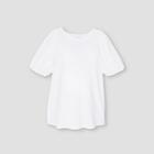 Maternity Eyelet Short Sleeve Knit Blouse - Isabel Maternity By Ingrid & Isabel White