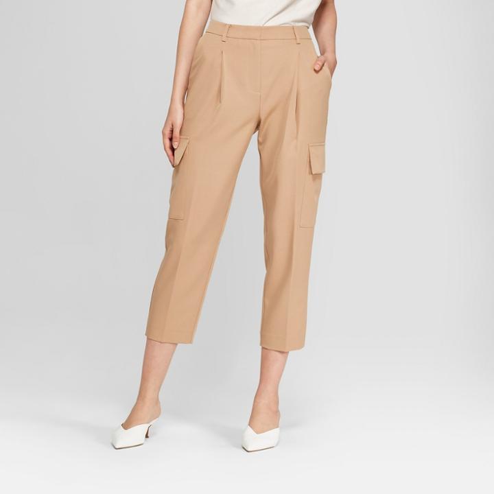 Women's Straight Leg Cropped Cargo Pants - Prologue Khaki (green)
