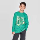 Boys' Long Sleeve Christmas Graphic T-shirt - Cat & Jack Green