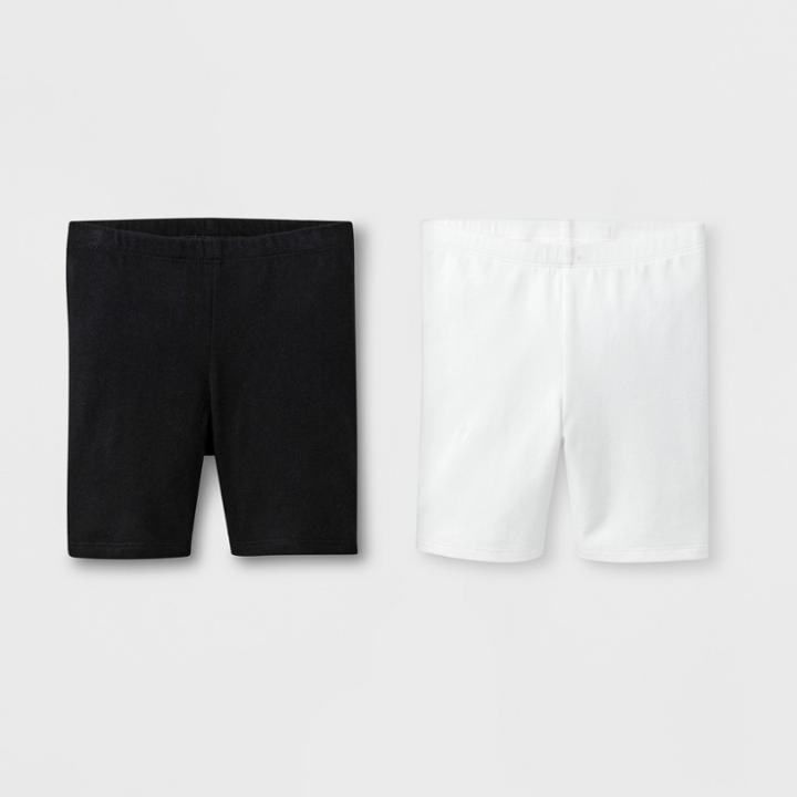 Toddler Girls' Trouser Shorts - Cat & Jack White 18m, Girl's, Black