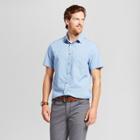 Men's Short Sleeve Poplin Button-down Shirt - Goodfellow & Co Blue Xxl, Blue Prelude