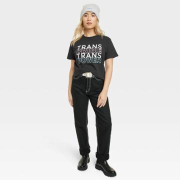 Ph By The Phluid Project Pride Adult Trans Pride Power Phluid Project Short Sleeve T-shirt - Black
