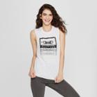Women's Maxell Cassette Tape Muscle Graphic Tank (juniors') White