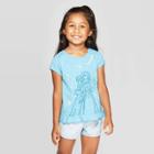 Toddler Girls' Frozen Free To Be Me Short Sleeve T-shirt - Blue