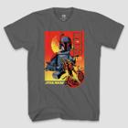 Men's Star Wars Boba Fett Short Sleeve Graphic T-shirt - Charcoal Gray