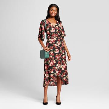 Eclair Women's Floral Midi Dress - Clair Black
