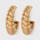 Shrimp Hoop Earrings - Universal Thread Worn Gold