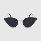 Women's Rhinestone Rimless Cateye Sunglasses - Wild Fable Gold