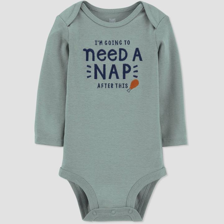 Baby 'i Need A Nap' Thanksgiving Bodysuit - Just One You Made By Carter's Green
