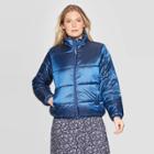 Women's Puffer Jacket - Universal Thread Blue M, Women's,