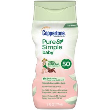 Coppertone Pure & Simple Baby Mineral Sunscreen - Spf