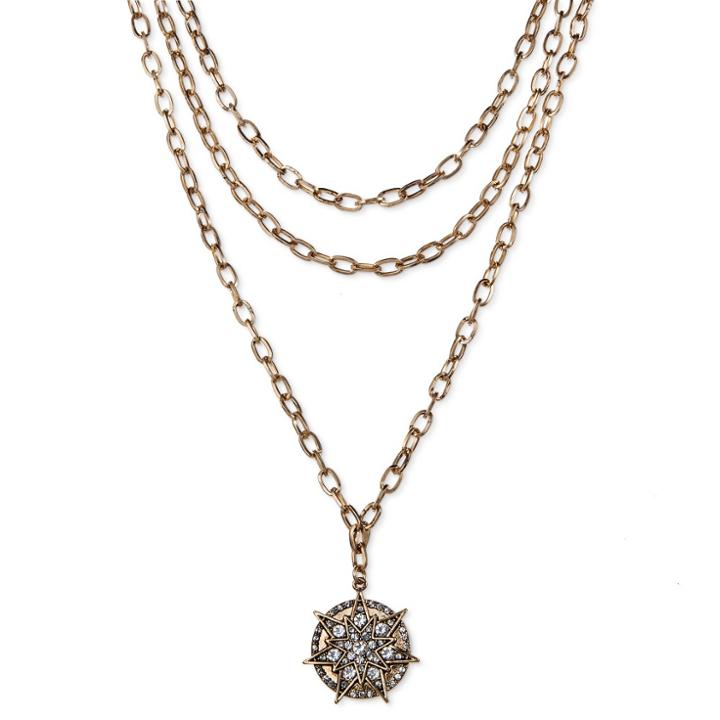Sugarfix By Baublebar Celestial Layered Necklace - Antique Gold, Women's