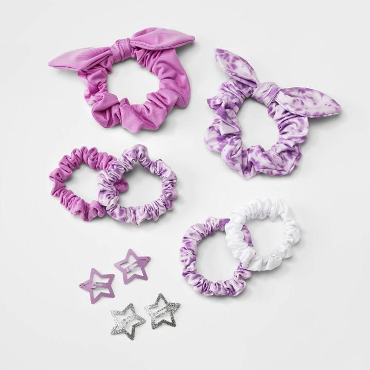 Kids' 10pk Hair Clip And Twister Set - Cat & Jack Pink