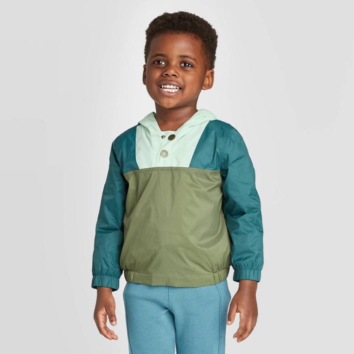 Art Class Toddler Boys' Colorblock Windbreaker Hooded Jacket - Cat & Jack 12m, Toddler Boy's,