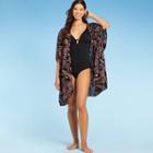 Women's Open-front Cover Up Duster - Shade & Shore Black