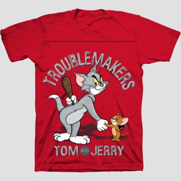 Warner Brothers Boys' Tom And Jerry Short Sleeve T-shirt Red