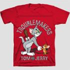 Warner Brothers Boys' Tom And Jerry Short Sleeve T-shirt Red