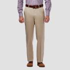 Haggar Men's Premium No Iron Classic Fit Flat Front Casual Pants - Khaki 32x30,