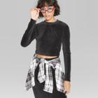 Women's Long Sleeve Knit Corduroy Blouse - Wild Fable Black