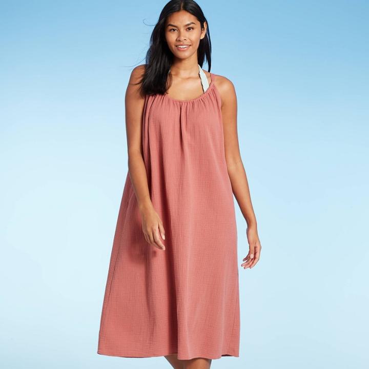 Women's Midi Cover Up Dress - Kona Sol Mauve