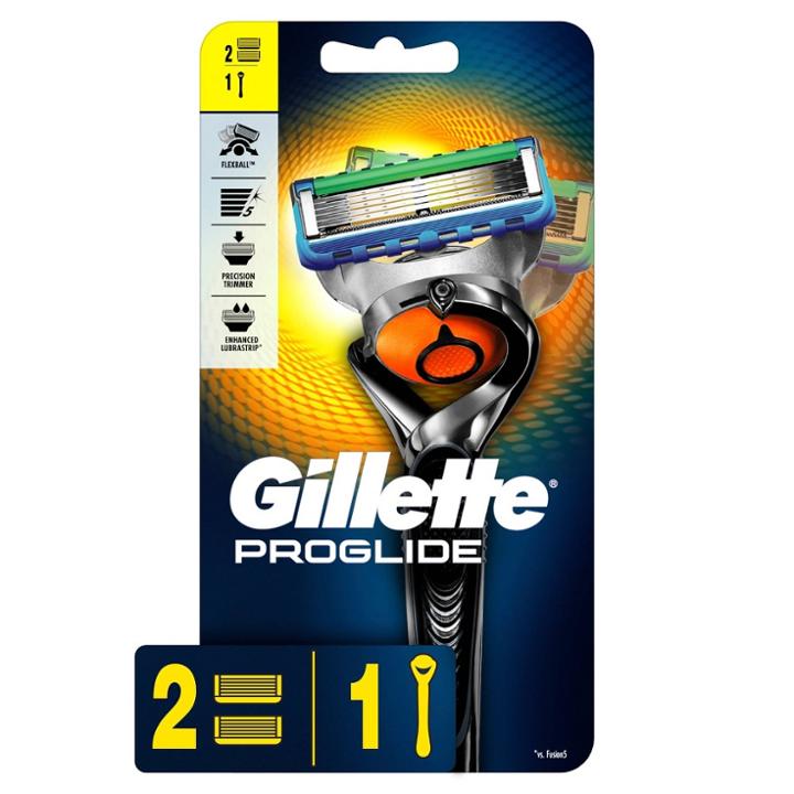Gillette Proglide Mens Razor + 2 Razor Blade Refills