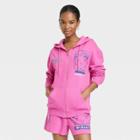 Women's Sailor Moon Zip-up Graphic Hoodie - Pink