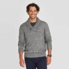 Men's Regular Fit Pullover Shawl Sweater - Goodfellow & Co Dark Gray
