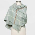 Women's Plaid Ground Window Pane Scarf - A New Day