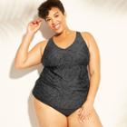 Women's Racerback Tankini Top - Kona Sol Black/gray