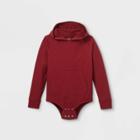 Boys' Adaptive Hooded Adjustable Bodysuit - Cat & Jack Burgundy