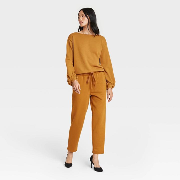 Women's High-rise Relaxed Fit Jogger Pants - Who What Wear Brown