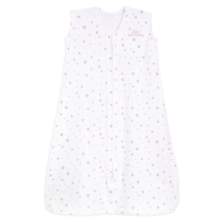 Halo Innovations Sleepsack 100% Cotton Wearable Blanket - Twinkle Pink -