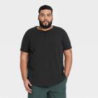 Men's Big & Tall Supima Cotton Henley T-shirt - All In Motion Black