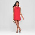 Women's Lace Yoke Dress - Lily Star (juniors') Fire Red