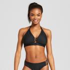 Women's Ribbed Bralette Bikini Top - Mossimo Black D/dd Cup