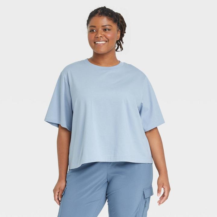 Women's Plus Size Supima Cotton Short Sleeve Top - All In Motion