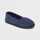 Women's Dearfoams Rebecca Chenille Closed-back Slippers - Navy Blue