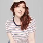 Women's Plus Size Striped Short Sleeve Ringer T-shirt - Wild Fable Blue