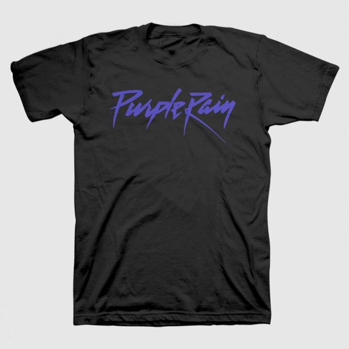Men's Prince Purple Rain Short Sleeve Graphic T-shirt - Black