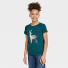 Girls' Short Sleeve Flip Sequin T-shirt - Cat & Jack Dark Green
