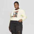 Women's Snoop Dogg Plus Size Long Sleeve Crop T-shirt - (juniors') - Cream