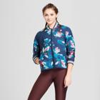 Women's Floral Quilted Jacket - Joylab Navy