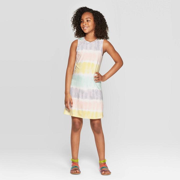 Girls' Tie Dye Dress - Art Class Xs,