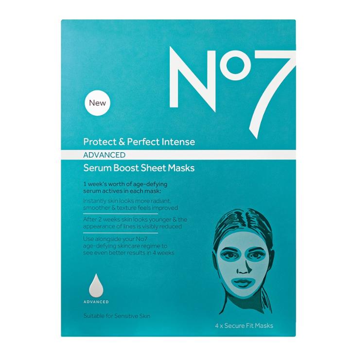 No7 Protect & Perfect Intense Advanced Serum Boost Sheet Mask Value Pack