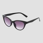Women's Narrow Cat Eye Sunglasses - Universal Thread Black