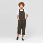 Women's Sleeveless Square Neck Overalls Jumpsuit - Prologue Olive