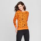 Women's Jack O'lantern Print Sweatshirt - Modern Lux (juniors') Orange